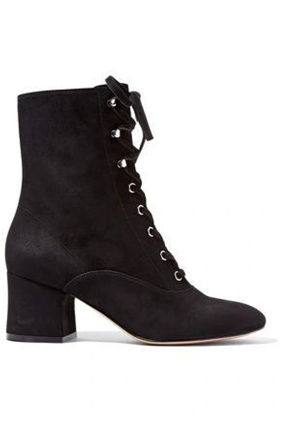 Gianvito Rossi Woman Suede Ankle Boots Black