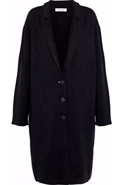 Diane Von Furstenberg Woman Merino Wool-blend Coat Black