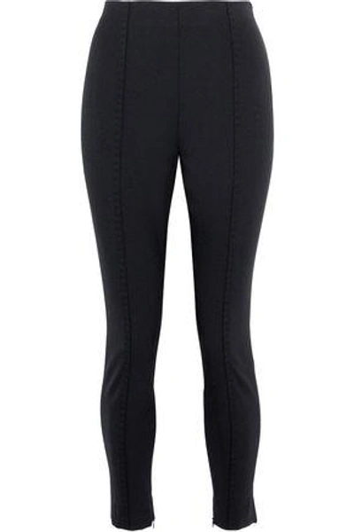 Alexander Wang Cropped Stretch-twill Skinny Pants In Black