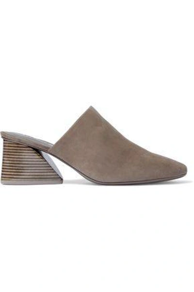 Mercedes Castillo Abia Suede Mules In Taupe