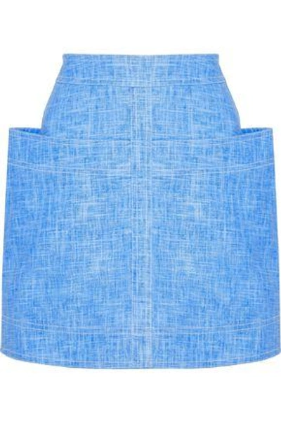 Paper London Woman Sailor Linen Mini Skirt Blue