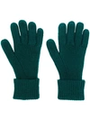 N•peal Ribbed Knitted Gloves In Green