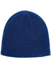 N•peal Knitted Beanie Hat In Blue