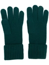 N•peal Ribbed Gloves In Green