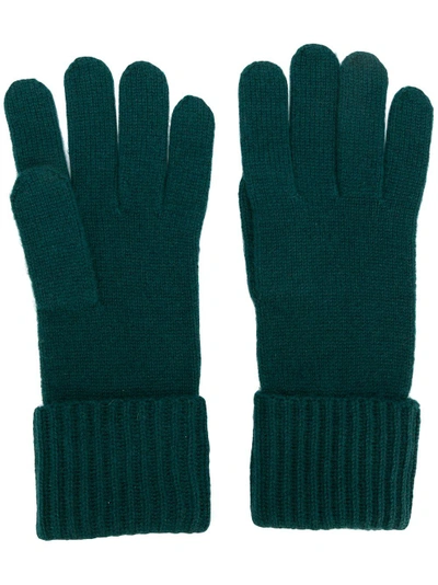 N•peal Ribbed Gloves In Green