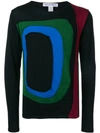 Comme Des Garçons Shirt Colour-block Fitted Sweater In Black