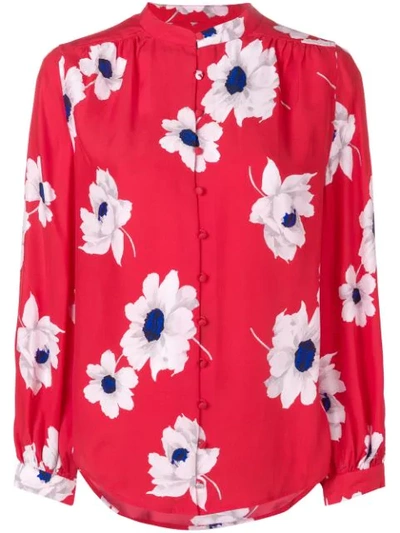 Equipment Floral Pattern Shirt In Red