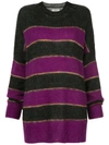 Isabel Marant Étoile Striped Colour-block Sweater - Pink & Purple