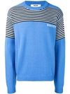 Msgm Identity Knit Sweater - Blue