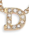 Zoë Chicco Pavé Diamond & 14k Yellow Gold Initial Pendant Necklace In Initial D