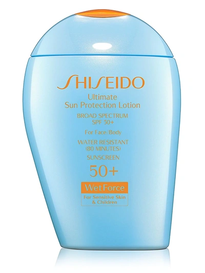 Shiseido Ultimate Sun Protection Lotion Wetforce For Sensitive Skin & Children Broad Spectrum Spf 50+/3.3 Oz.