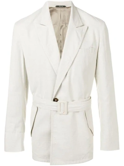 Maison Margiela Short Trench Coat In Neutrals