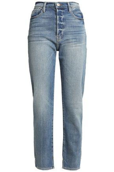 Frame Woman Faded Boyfriend Jeans Light Denim