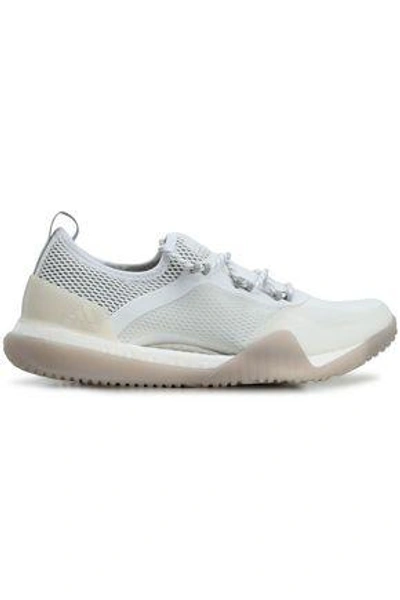 Adidas By Stella Mccartney Woman Pureboost Mesh Sneakers Off-white