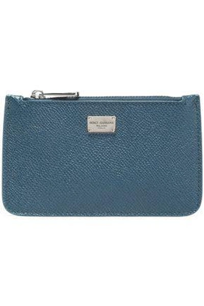 Dolce & Gabbana Woman Textured-leather Pouch Petrol