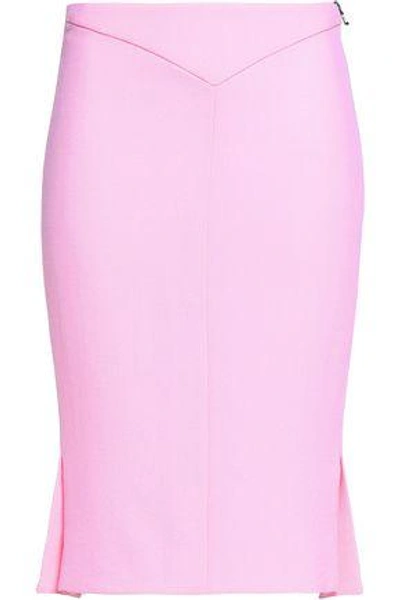 Roland Mouret Woman Pleated Crepe Skirt Pink