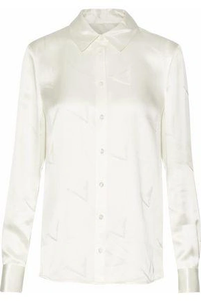 Alexander Wang Woman Embossed Silk Top Ivory