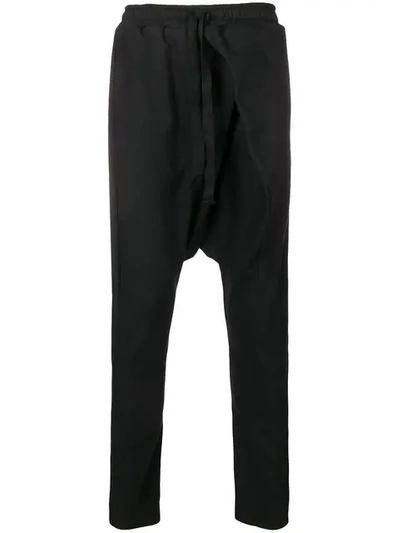 Alchemy Dropped Crotch Track Trousers In Black