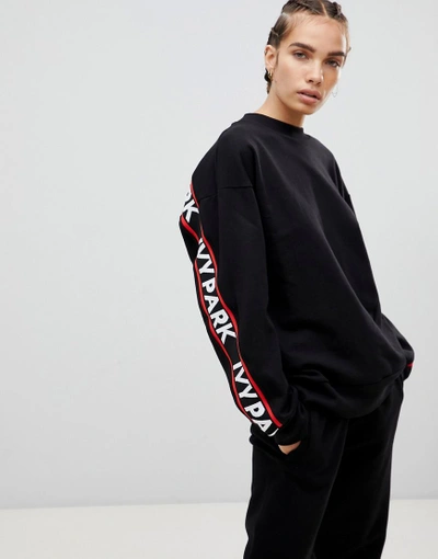 Ivy Park Unisex Flatknit Sweatshirt - Black