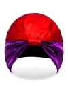 Silke London The Dita Protective Hair Wrap In Ruby Red/ Amethyst Purple
