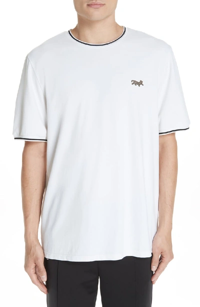 Ovadia & Sons Men's Leopard-applique Pique T-shirt In White