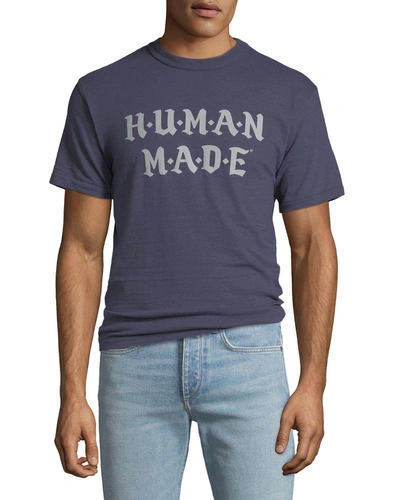 Human Made Men's Logo Typographic T-shirt In Navy