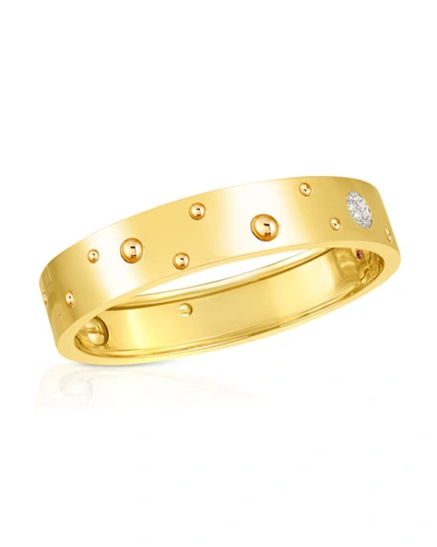 Roberto Coin Women's Pois Moi Luna 18k Yellow Gold & Diamond Bangle Bracelet