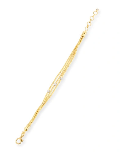 Gurhan Vertigo Triple-strand Gold Pave Diamond Bracelet