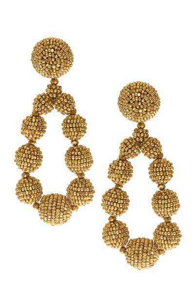 Sachin & Babi Sachin And Babi Silk Georgette Teardrop Clip-on Drop Earrings In Gold