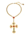 Ben-amun Large Cross Pendant Necklace In Gold