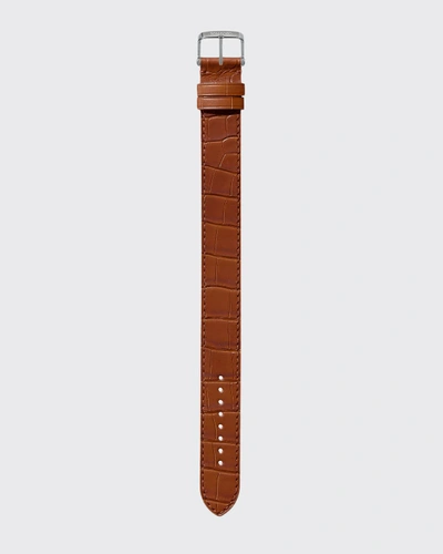 Tom Ford Men's 19mm Medium Alligator Watch Strap In Caramel