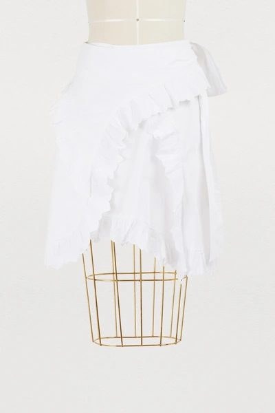 Isabel Marant Milou Cotton Skirt In White