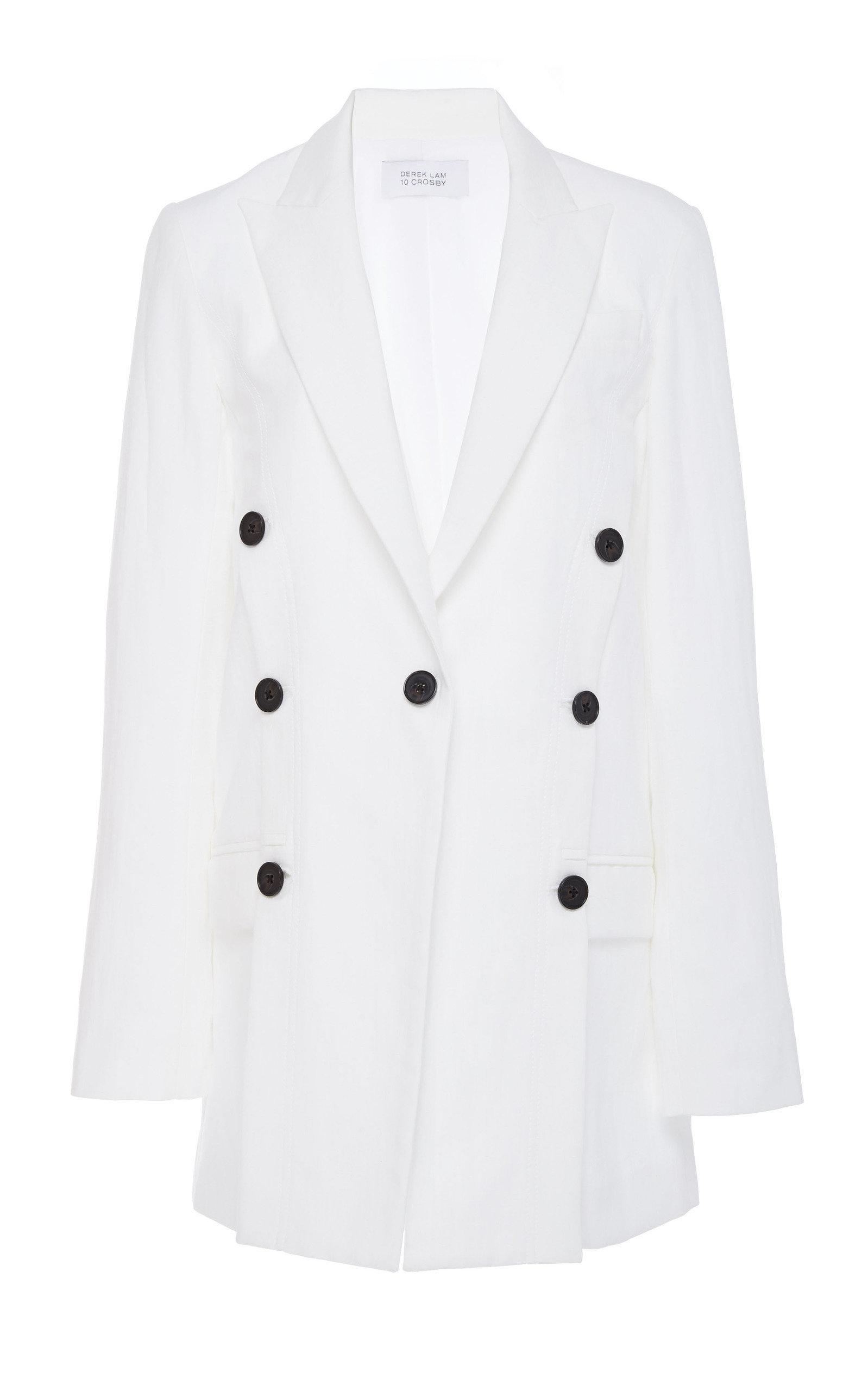 derek lam 10 crosby white coat