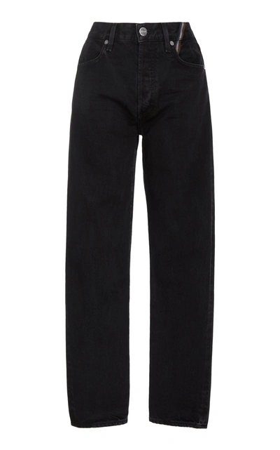 Jean Atelier Ryan Cropped High-rise Slim-leg Jeans In Dark Wash