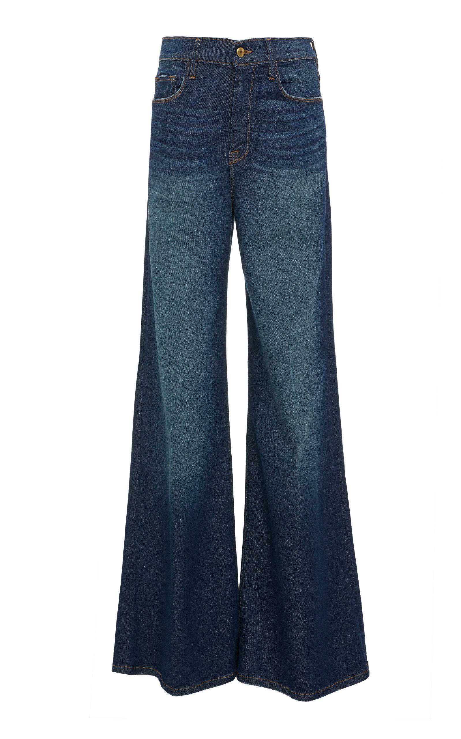 Frame Le Palazzo High-rise Flared Jeans In Medium Wash | ModeSens