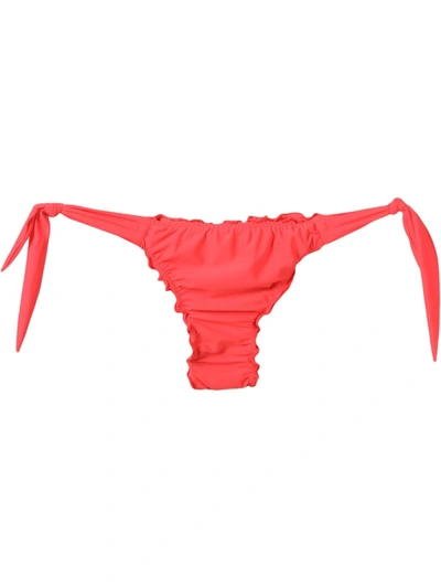 Amir Slama Frilled Bikini Bottoms In Red