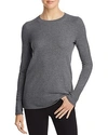Aqua Cashmere Fitted Cashmere Crewneck Sweater - 100% Exclusive In Heather Gray