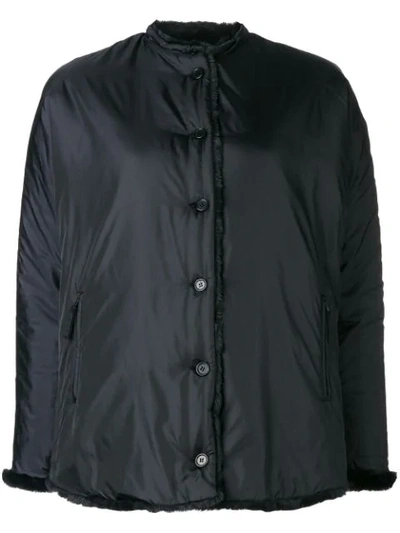 Aspesi Reversible Cropped Nylon Jacket - 黑色 In Black