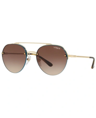 Vogue Eyewear Sunglasses, Vo4113s 54 In Pale Gold / Brown Gradient