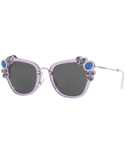 Miu Miu Sunglasses, Mu 03ss In Purple/grey