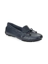 Saks Fifth Avenue Lace-up Leather Driver Shoes In Navy