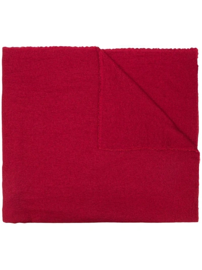 Faliero Sarti Long Fine Knit Scarf - Red