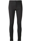 Isabel Marant Striped Skinny Trousers In Grey