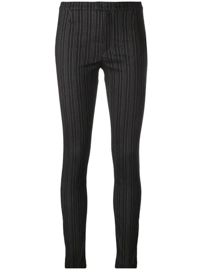 Isabel Marant Striped Skinny Trousers In Grey