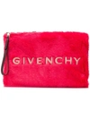 Givenchy Embroidered Clutch In Red