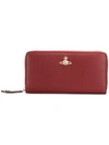 Vivienne Westwood Zip Around Logo Wallet In Red