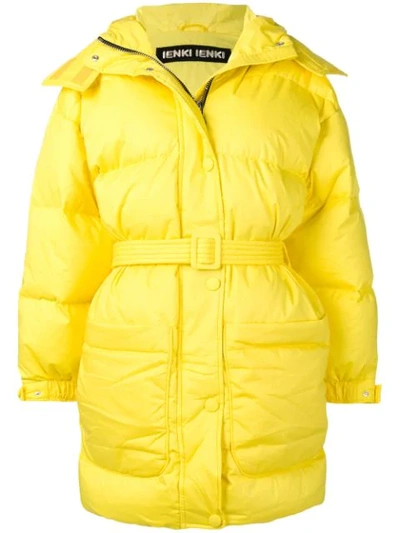 Ienki Ienki Belted Puffer Jacket - Yellow