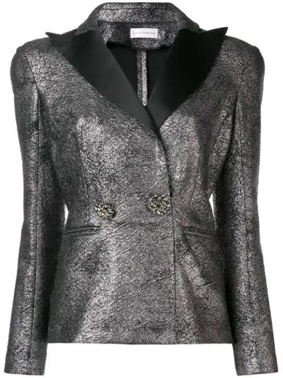 Faith Connexion Double-breasted Metallic Blazer