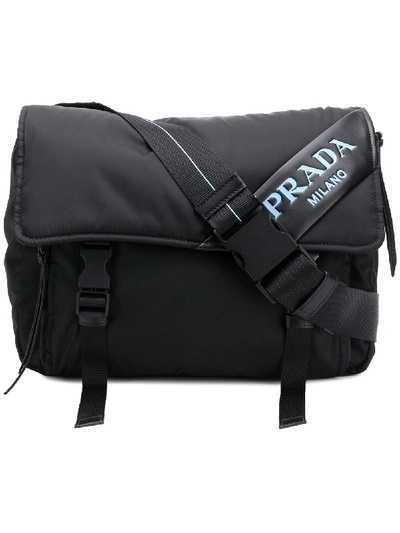 Prada Padded Logo Belt Bag In Black