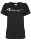 Champion T-shirt Mit Logo-patch In Black